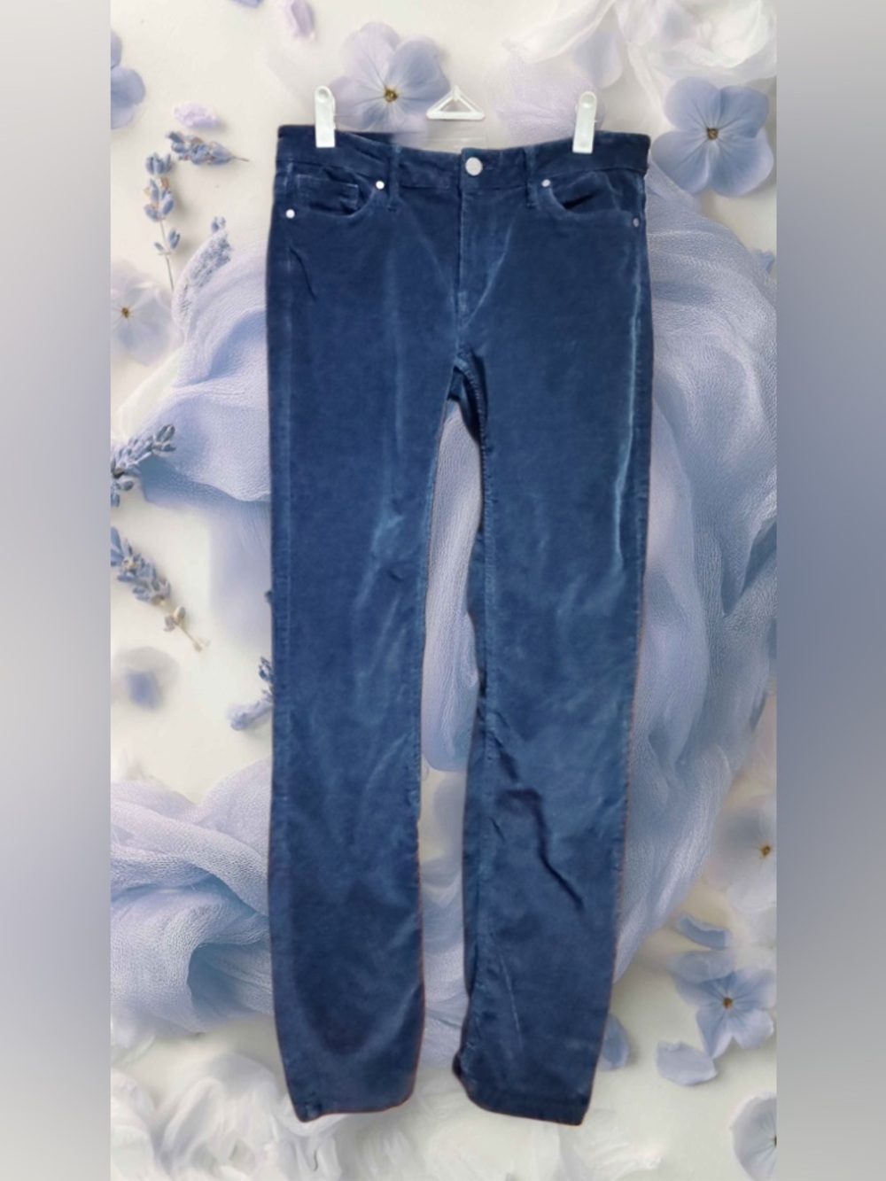 Calvin Klein Jeans Velvet Ultimate Skinny Jeans in Blue size 8